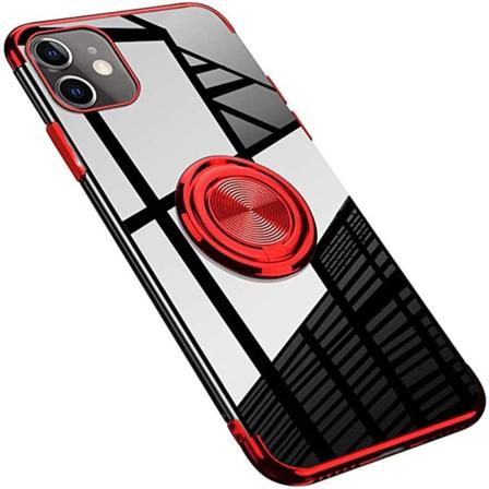 iPhone 12 - Stilrent Skal med Ringhållare Röd