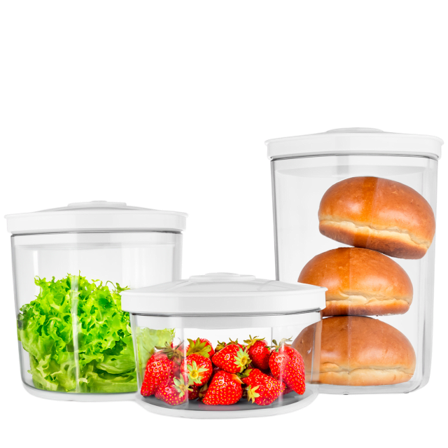 Champion Nordic Vakuumbehållare Universal 3-pack (0,7l 1,4l 2l) Köksmaskiner Transparant