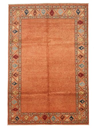 Hand Knotted Kazak Fine Rug 198X300 Brown/Red