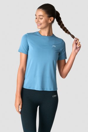 ICANIWILL - Training High Neck T-Shirt Wmn Light Teal- Træningstrøje - Damer - Træningstøj fra ICIW
