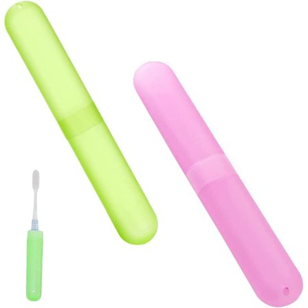 2 tandbørsteetuier, bærbart tandbørsteetui, tandbørstehovedbeskytter