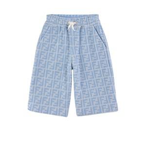 Kids - Fendi Blue FF Logo Bermuda Shorts 6 Years - Shorts - 6 years - Blue