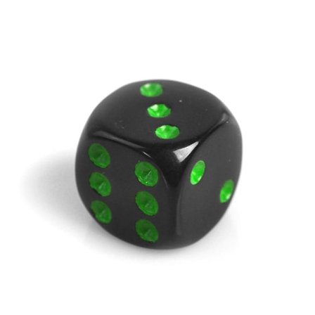 Akryyli noppakuutio Dice VIHREÄ