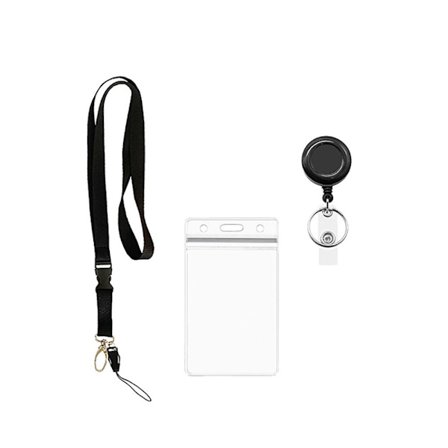 ID-brickrullar, brickhållare SVART