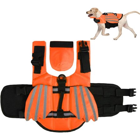 Hunde redningsvest, kæledyrs flydevest med vinger, hunde redningsvest badedragt til vandsport ved swimmingpool strand sejlads(L)