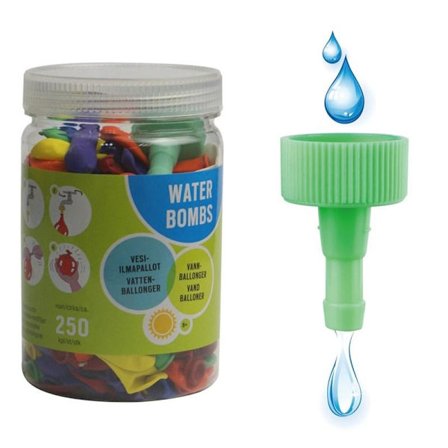 Vesipallot 250 kpl täyttöpääte kesäleikit ulkoleikit