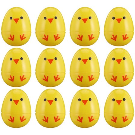 12 stk Hvite Plast Egg Klar Fyllbare Egg Fyllbare Påske Egg Påske Egg Dekorasjon Plast Påske Egg