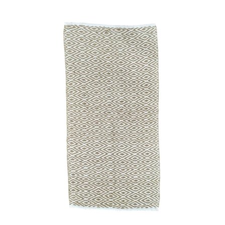 Jute bomuldstæppe til hallen, beigehvid, 70x140 cm