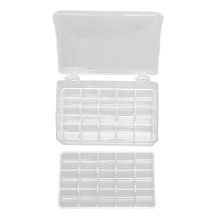 Kaksoiskerroksinen 30 ruudukon korurasia, läpinäkyvä säilytyslaatikko korvakoruille