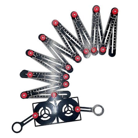 16-osainen monikulmainen mittausviiva avaimensijainnilla, 16-sivuinen kulmanmittaus, keraaminen