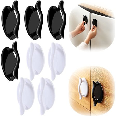 8 självhäftande fönsterhandtag, självhäftande handtag, självhäftande handtag för skjutdörrar till fönster, skåp, lådor, kylskåp, Aux