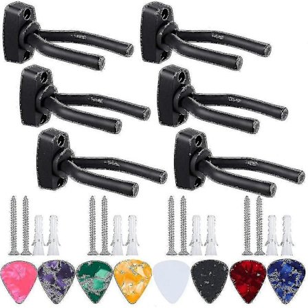6 st Guitar Krokar Väggfäste - Gitarrhållare Platsbesparande Gitarr