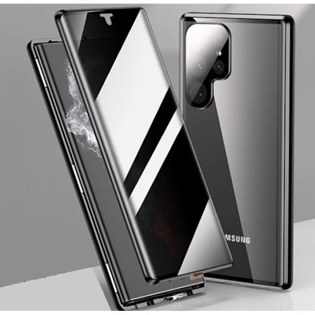 Sekretess magnetiskt fodral för Samsung S25 plus svart