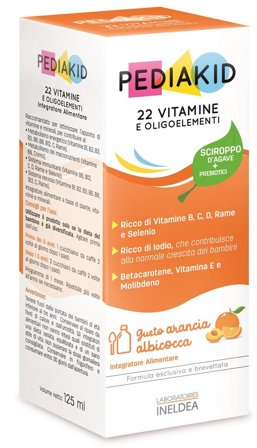 Pediakid 22 Vitamine E Oligoelementi Sciroppo 125ml