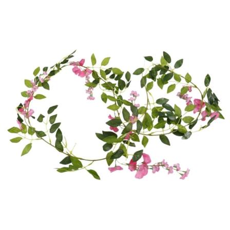 2 stk 7ft/stk Kunstig Wisteria Vinstokk, Blomstergirlander Wisteria Vinstokk Rotting Hengeblomster for Utendørs Seremoni, Rosa
