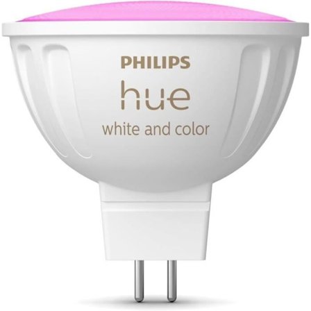 Liitetty ampulli - PHILIPS HUE - MR16 - Valkoinen ja värillinen valo - Bluetooth-yhteensopiva - Toimii sovelluksen ja äänen kanssa