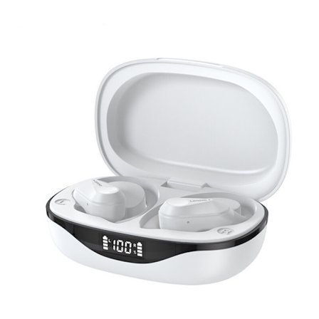 Bluetooth 5.1 hörlurar sport, hörlurar trådlösa in-ear vita