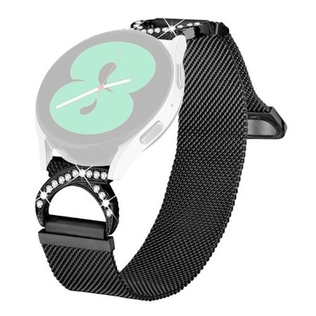 Gabb Watch 2 Watch Band Milanese Metal Strap Rhinestone Decor - Rose Gold