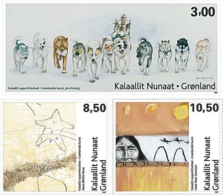 Grønland - Moderne kunst 2007 - Postfrisk sæt 3v