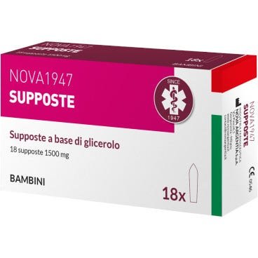 Nova 1947 Glicerolo 1500 Mg Supposte Bambini 18 Pezzi