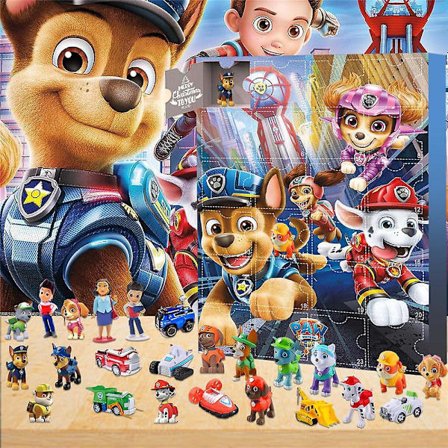 Paw Patrol Julekalender 2023 - 24 Figurer Adventskalender for Barn