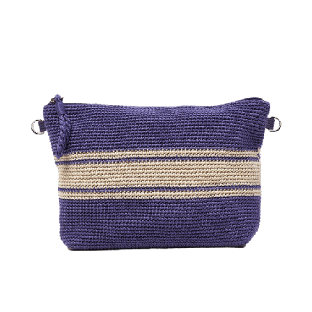 Ceannis Stripe Cosmetic Denim Blue Crochet Collection Necessärer Unisex 211 g