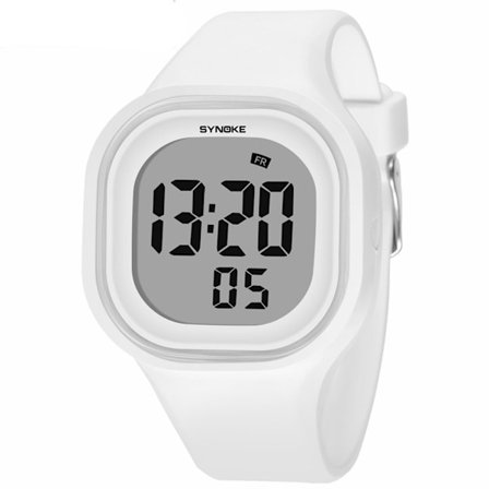 Jelly Digital klocka med silikonarmband Vit