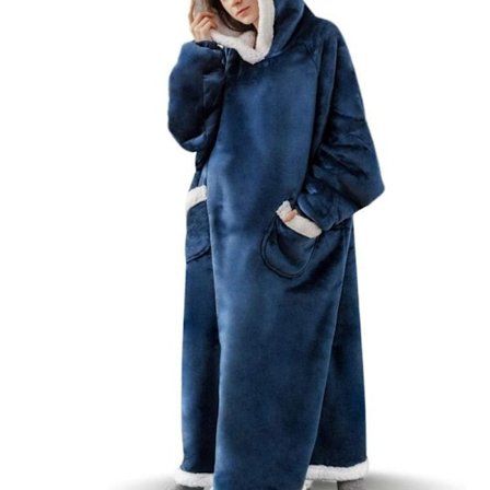 Koselig filt med ærmer, oversized blød filt hoodie sweatshirt, Sherpa hoodie til kvinder og mænd, fluffy flanel TV-filt med ærmer