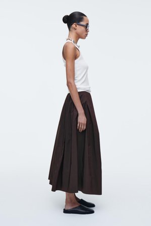 COS Women's Voluminous Pleated Culottes in Brown
