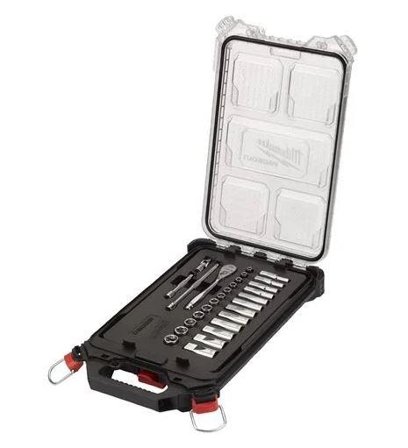 Milwaukee 4932478812 Skraldeskaft 1/4", med ærmesæt, 28 dele, Håndværktøj