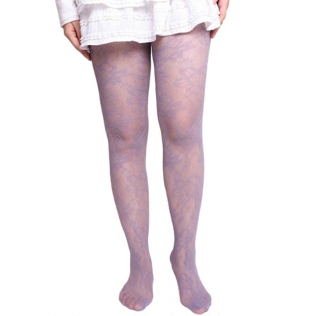 Elegante blomstrete fiskenettstrømpebukser, elegante blonde strømpebukser leggings for kvinner for fester, stevnemøter og festlige sammenkomster