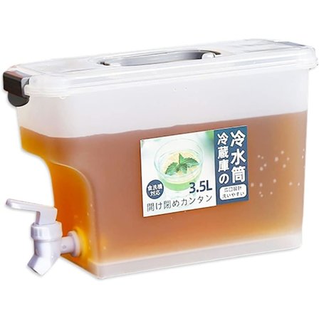 Drikkedispenser med tapp 3,5L Vann Dispense, for kjøleskap, Limonad Dispense Kjøleskap Kald Kjele Lage Te Plast Saft Dispense