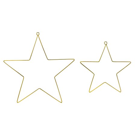 Gull Stjerner Hengende Pynt