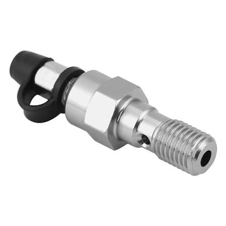M10x1.25mm Moottoripy r n Jarrusatulan P sylinterin Ilmausruuvi Nippi Banjo-Pultti P lysuoja Hopea