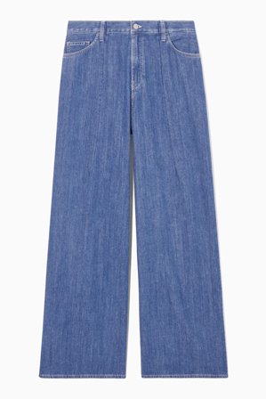 COS Women's Wide-Leg High-Rise Jeans in Blue