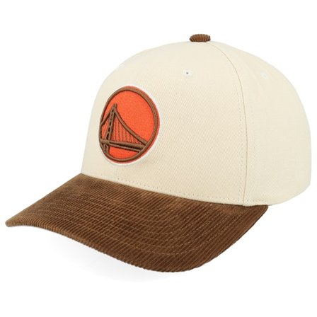 Mitchell & Ness - Beis adjustable Gorra - Golden State Warriors Tawny Pro Crown Cream/Brown Adjustable @ Hatstore