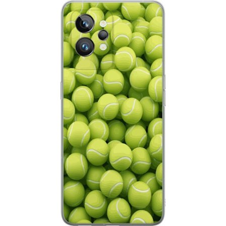Kompatibel Mobilcover til Realme Realme GT2 Pro Mønster af grønne tennisbolde i høj detalje, sporty motiv med gentagende tekstur og stærke farver