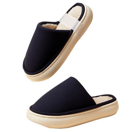 Unisex Slip On Fuzzy Tofflor Closed Toe House Skor