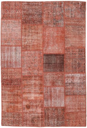 Tapis Patchwork 159X234 Rouge/Rose (Laine, )