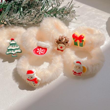 6 kpl jouluisia plushista hiusnauhaa syksyyn ja talveen, eurooppalainen tyyli
