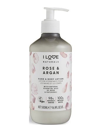 I LOVE I Love Naturals Hand & Body Lotion Rose & Argan 500Ml - Nude - 500 ml