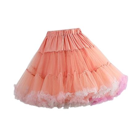 Kvinders Lagdelt Petticoat i Tulle Chiffon Krinoline til Kjole Colorful 45cm