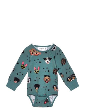 Bamboo Body L.s Bodies Long-sleeved Grønn Geggamoja*Betinget Tilbud