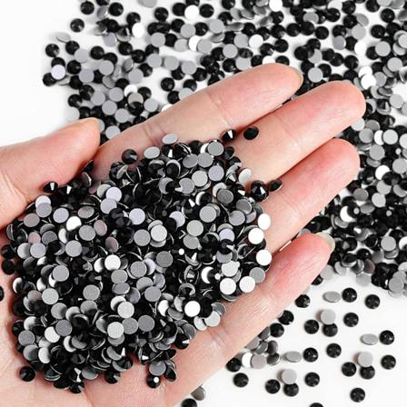 14400 st Svarta Platta Rhinestones för DIY-Hantverk, Jet Black, SS20, 4,6-4,8 mm Black SS20/14400pcs