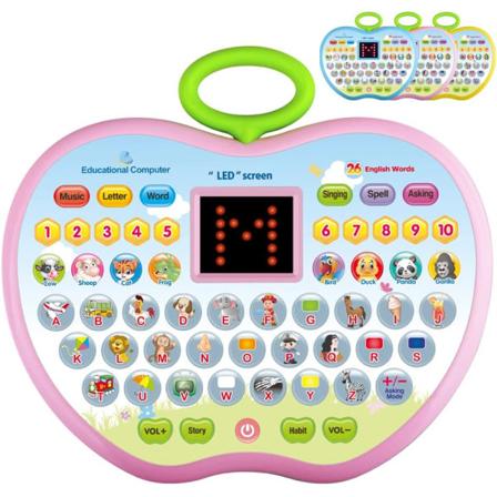 Lärtablett för småbarn - Multifunktionell leksak för pojkar och flickor - Perfekt pedagogisk present Pink