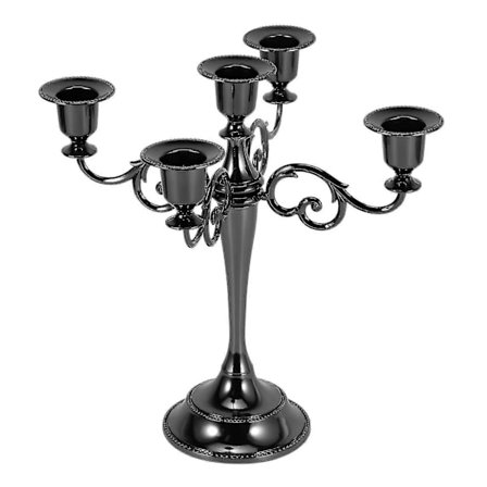 Metal lysestage til høje lys (sort)