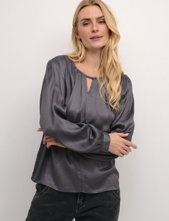 Cream Crviria Long Sleeve Blouse - Silver - 36