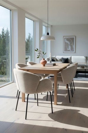 Homeroom Collection - Bernhard 2-pack ruokailutuoli - Beige - Tuolit - - Homeroom