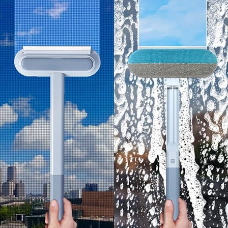 1 stk. Udtrækkelig vinduesvasker, 4 i 1 vinduesvaskerskraber