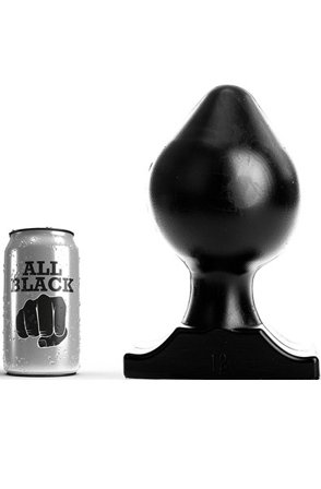 Kjøp All Black Vinyl Anal Plug 22 cm - XL Buttplug | God pris